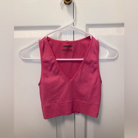 Garage hot pink cropped tank top XS - Picture 1 of 2